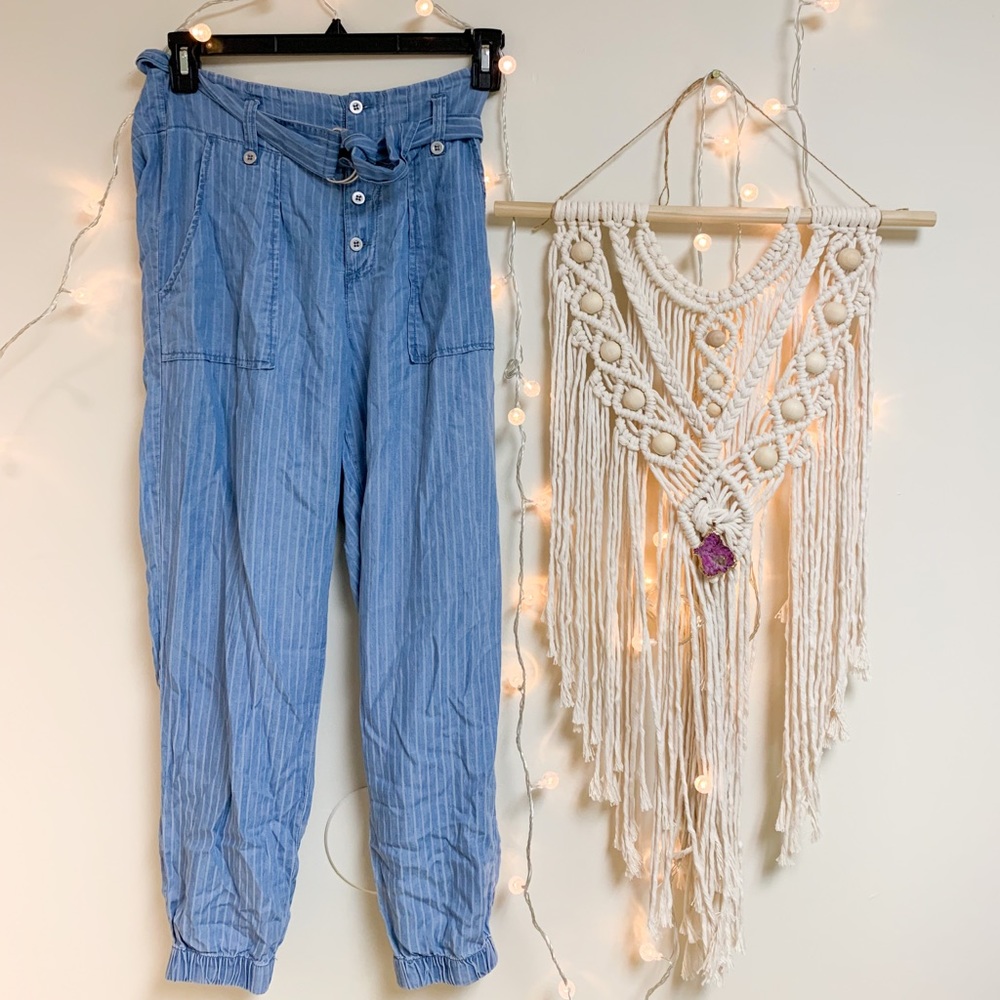 Blue Faux Jean Pants